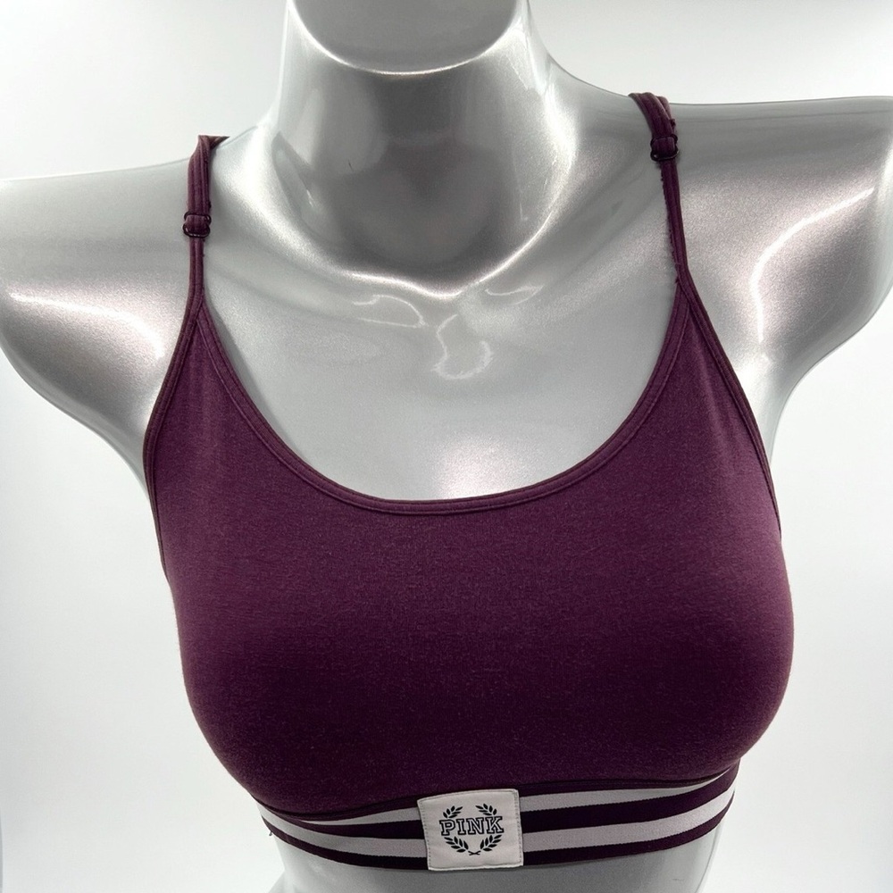 PINK Victoria's Secret Sports Bra w/ Striped Band